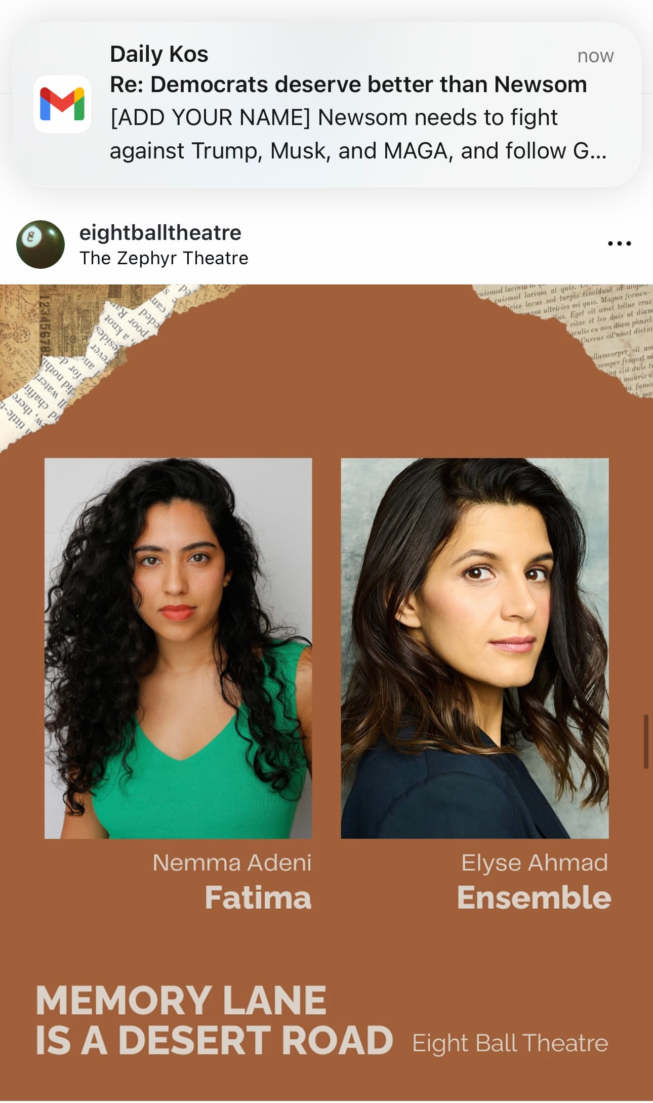 Memory Lane is a Desert Road | My Theatre Experience